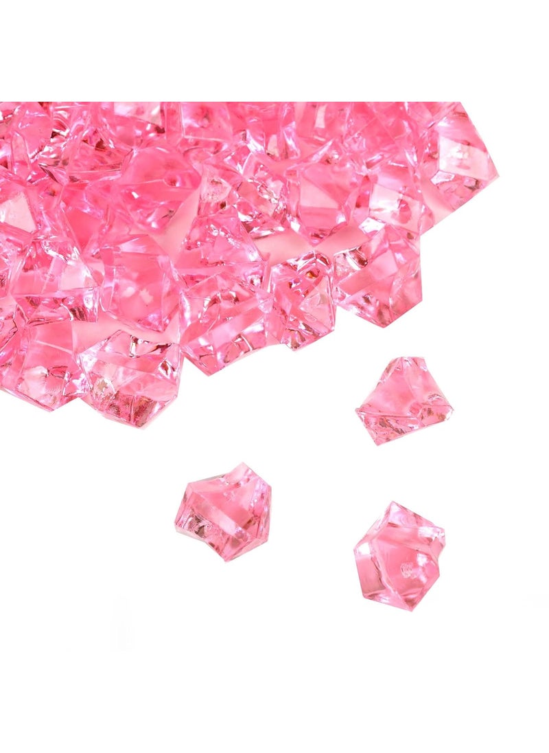 Daily Crafts Daily Crafts Acrylic Crystals Ice Rocks Pink Gem Stones for Vase Fillers Table Scatter Party Favor Decoration Arts Crafts 200 Grams by Weight  - Image 5