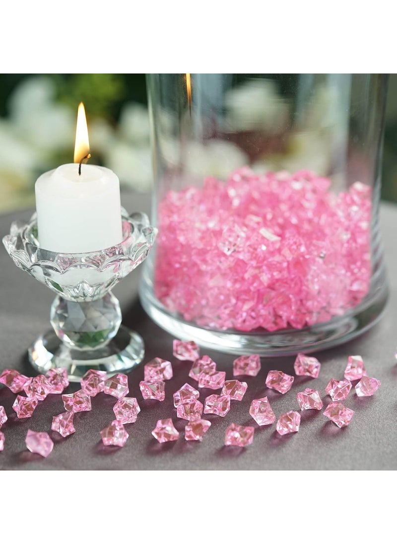 Daily Crafts Daily Crafts Acrylic Crystals Ice Rocks Pink Gem Stones for Vase Fillers Table Scatter Party Favor Decoration Arts Crafts 200 Grams by Weight  - Image 4
