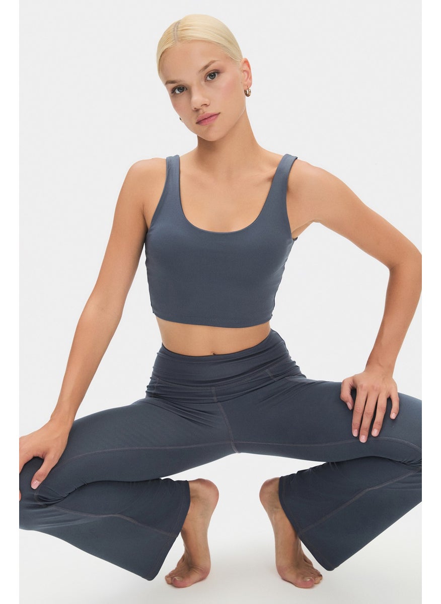 JOYSTAR Women's Black Lightly Supported Back Detailed Covered Sports Bra  - Image 4