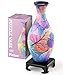 Pintoo 3D Puzzle Vase Unique Flower Vase Made by 160 Curved Plastic Puzzle Pieces House Warming Gift for Flower Arrangements and Home Decoration  S1034 Classic Colorful Leaves - Image 4