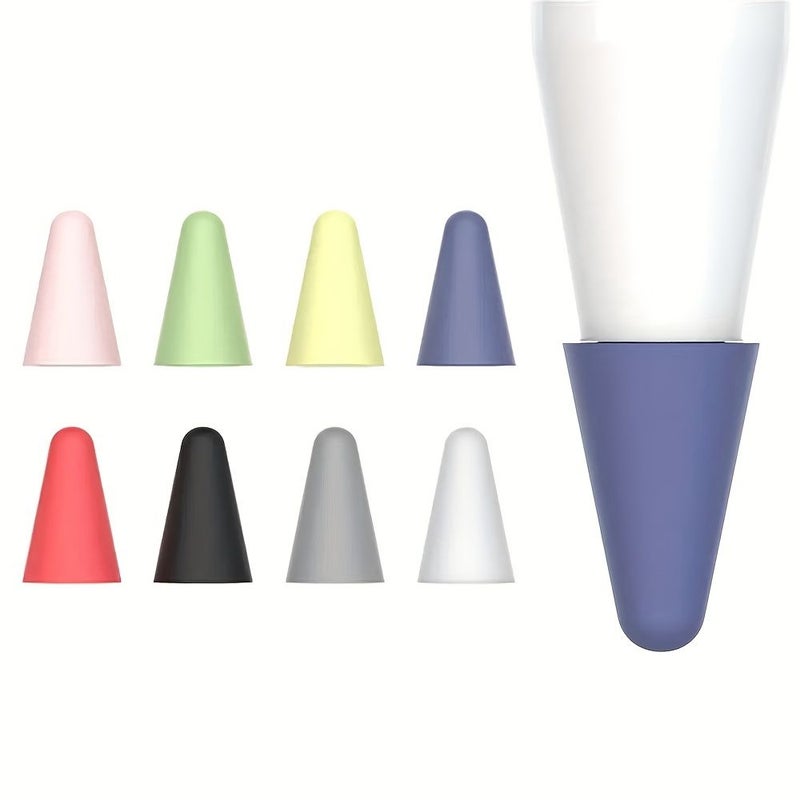 White Eight Silicone Sleeves Compatible With Apple Pencil Tip Protector Case for First Second Generation iPad Tablet Accessories - Image 4