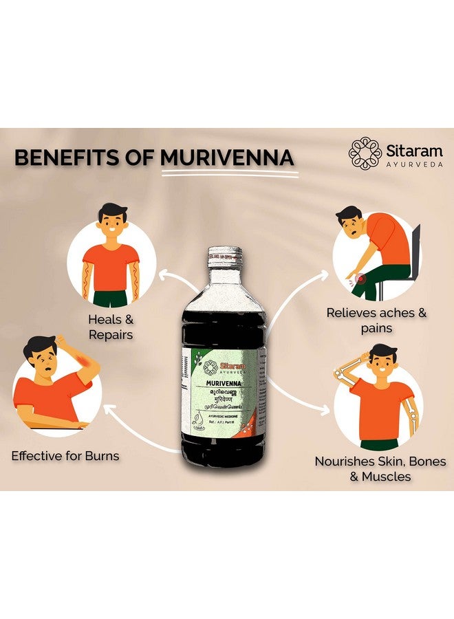 SITARAM زيت موري فينا من سيتارام أيورفيدا 200 مل | زيت موري فينا الأيورفيدي من كيرالا لإدارة جميع أنواع الإصابات بما في ذلك الالتواءات، الشد، الكسور، الخلع والحروق. - Image 2