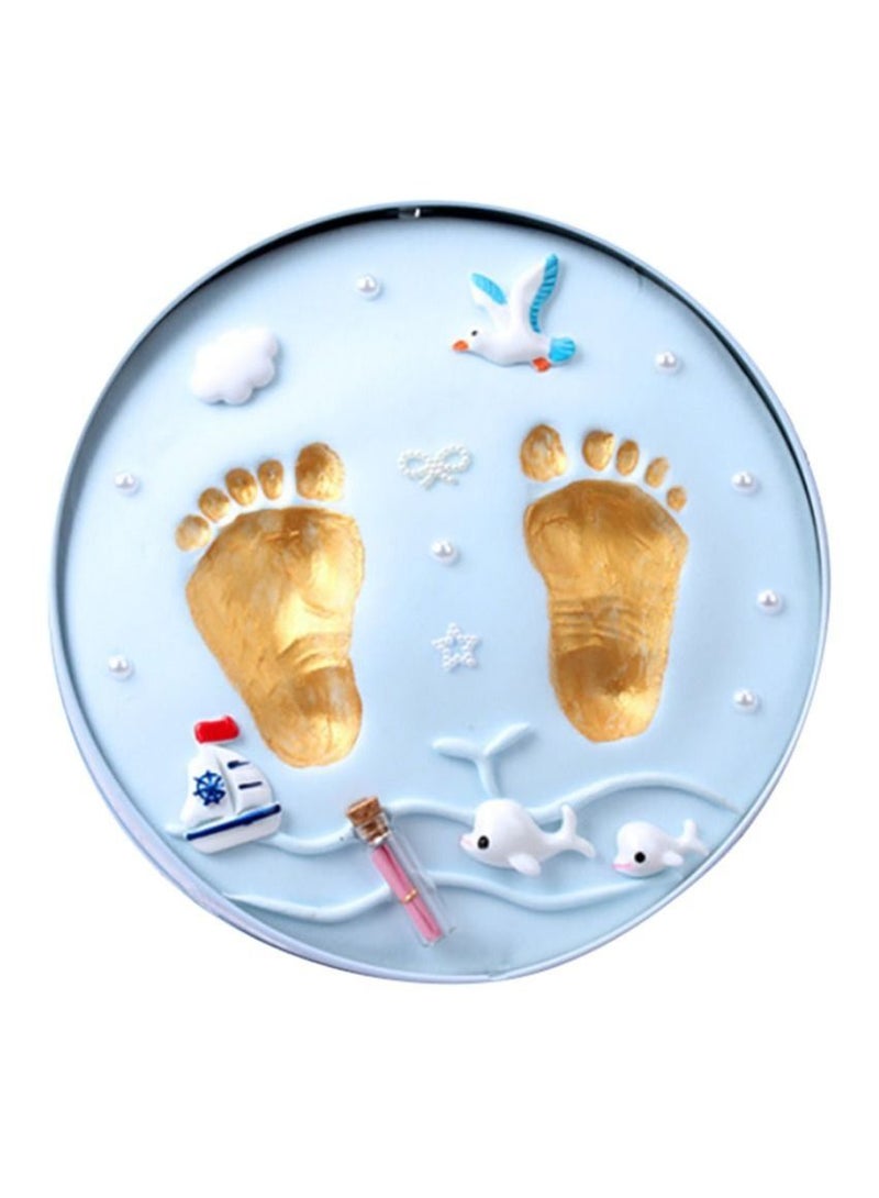 VInedi Baby Foot Print Mud Baby Newborn Hundred Days Full Moon Anniversary Souvenir Gift - Image 1