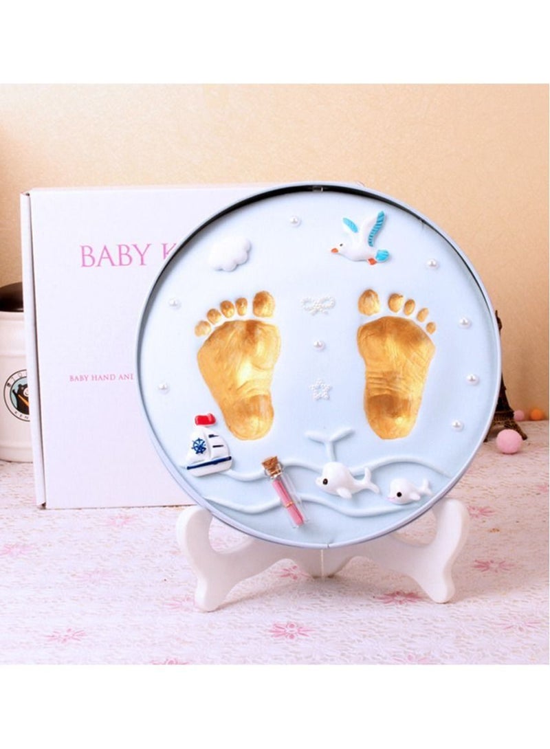 VInedi Baby Foot Print Mud Baby Newborn Hundred Days Full Moon Anniversary Souvenir Gift - Image 3