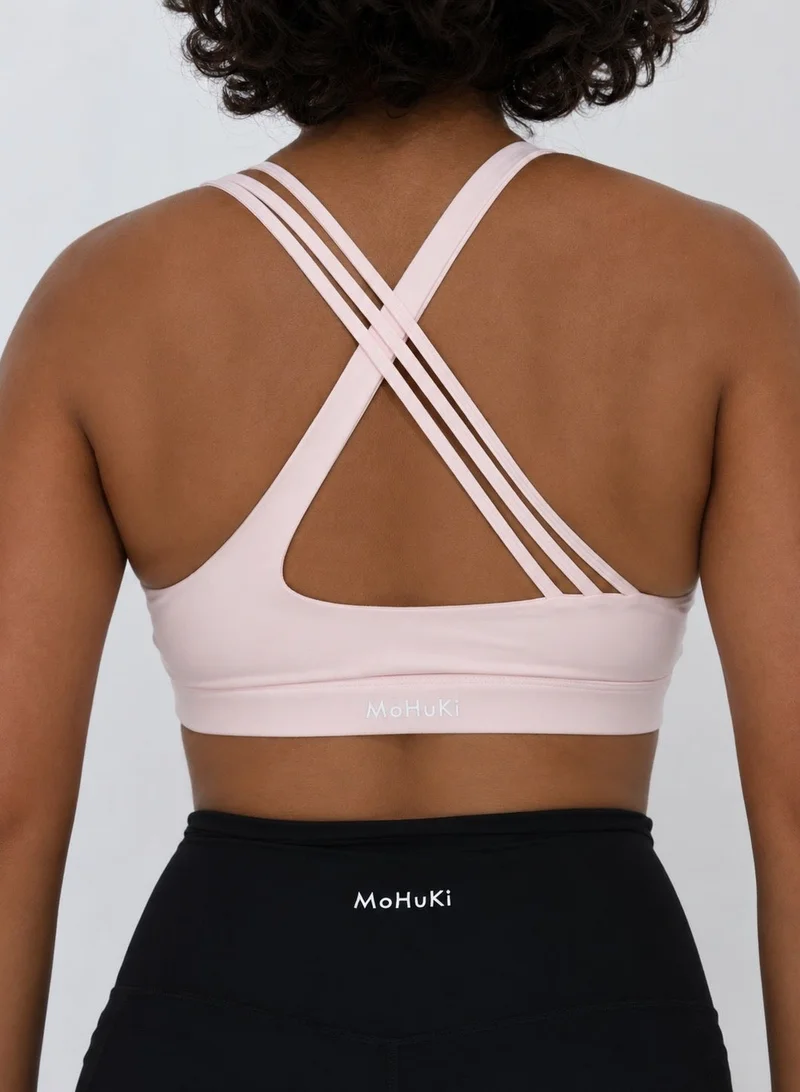 موهوكي موهوكي حمالة صدر رياضية Active Triple Line Crossback Bra - وردي