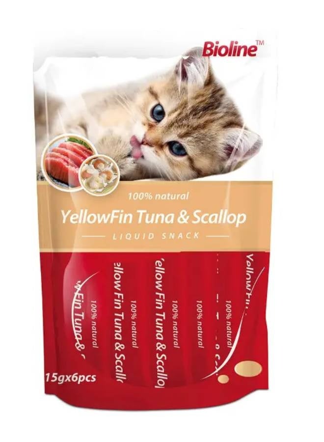 Bioline Cat Treats Yellofin Tuna & Scallop 15g x 6pcs