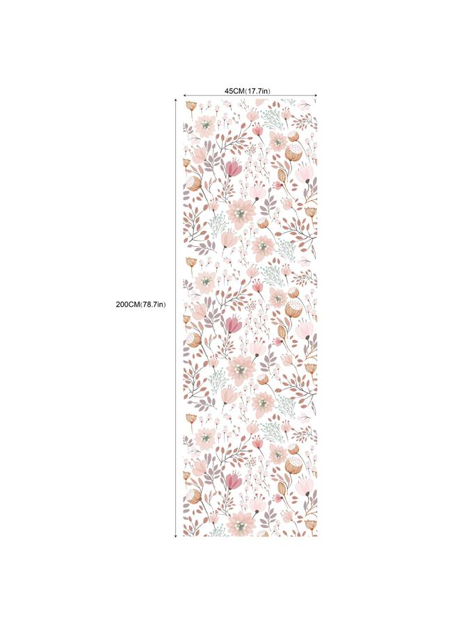 Bluejw Hot Selling Living Room Background Removable Wallpaper Pink Green Flowers Figure Seamless Self-adhesive Wallpaper RW585 * 302 - Image 1