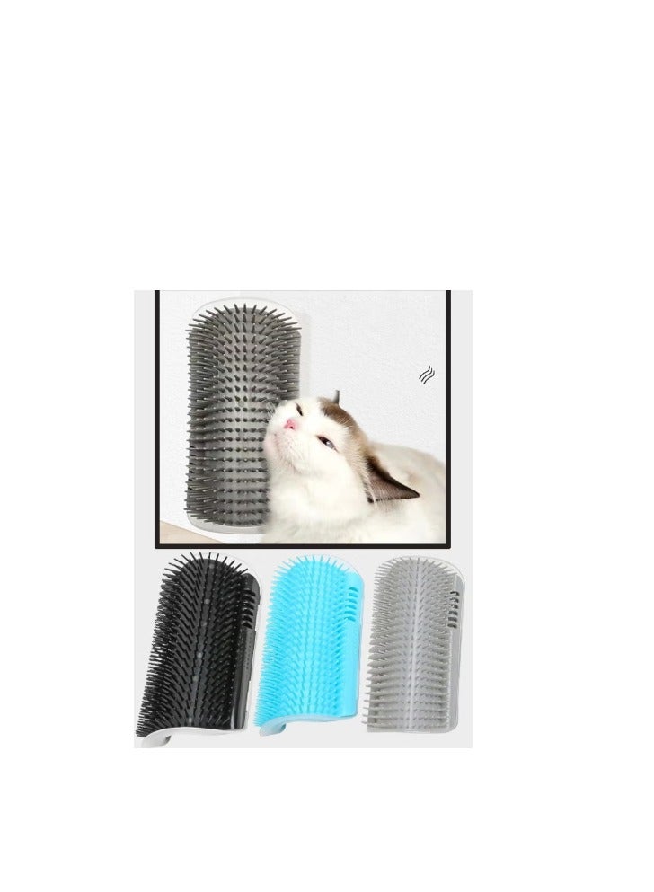 Oldzhan A set of 3-piece cat catcher - multi-color self-cleaning massage comb, anti itch device, and corner hair catcher (with catnip included) - Image 1