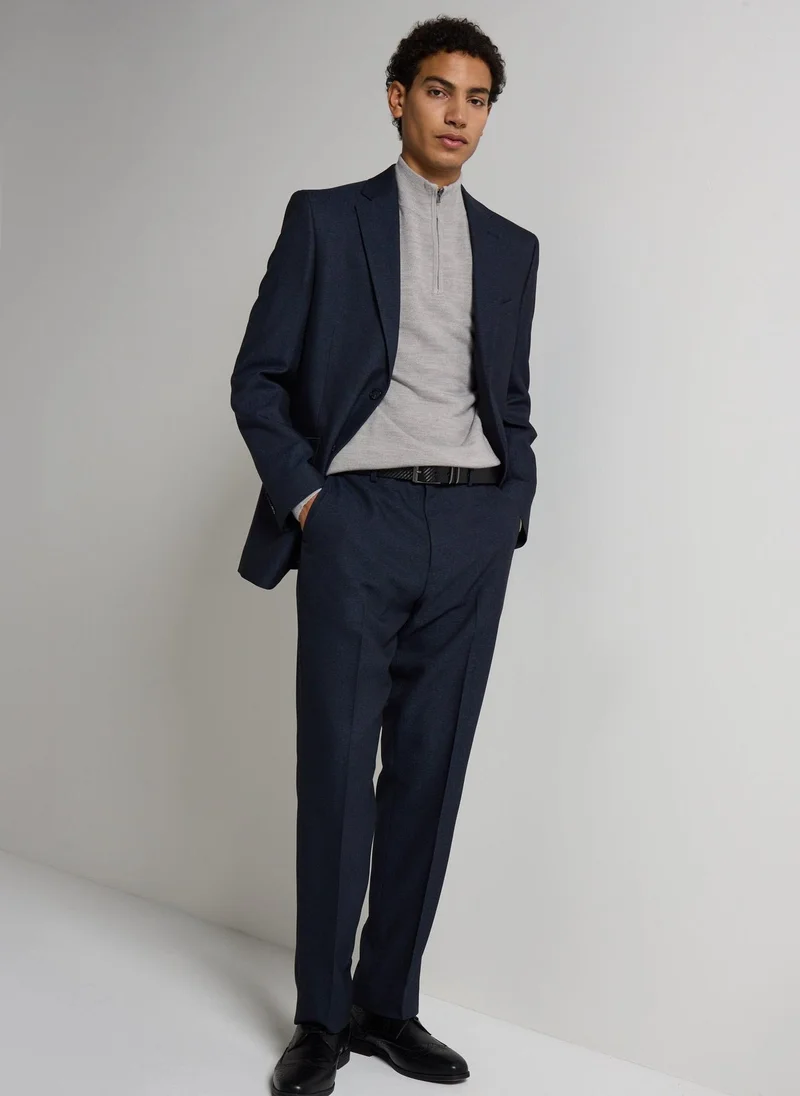 ماتلان Taylor & Wright Navy Regular Fit Flexi Waist Trousers