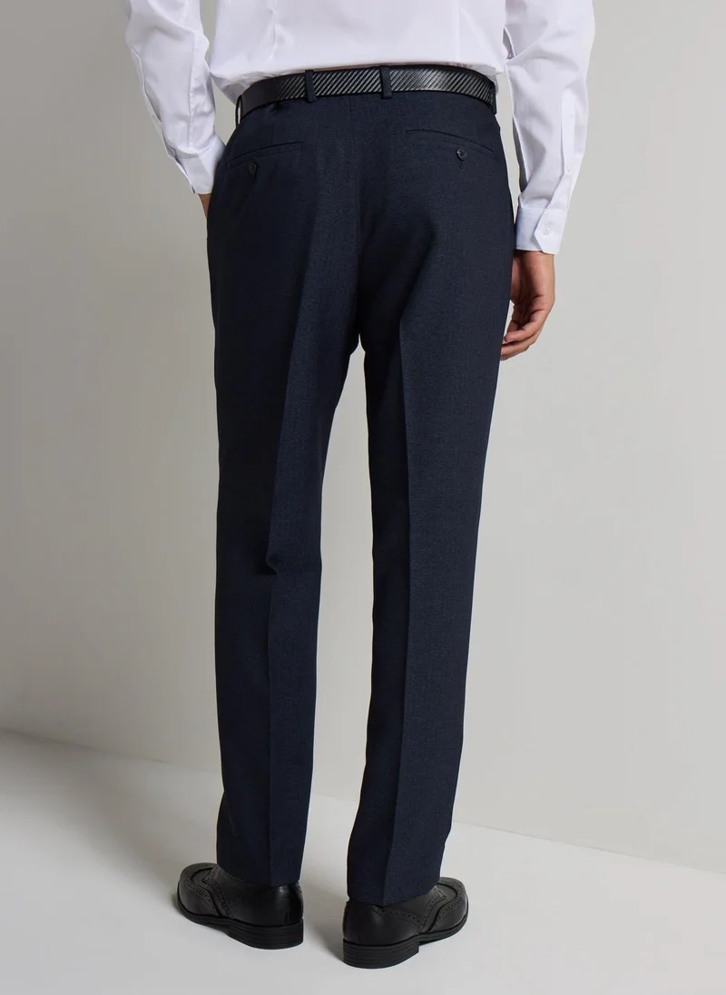 ماتلان Taylor & Wright Navy Regular Fit Flexi Waist Trousers