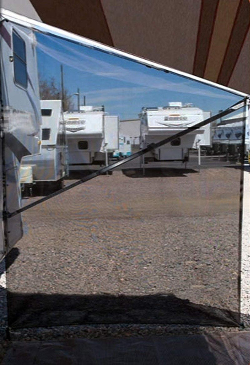 Tentproinc RV Awning Side Shade 9'X7' - Black Mesh Screen Sunshade Complete Kits Camping Trailer Canopy UV Sun Blocker - 3 Year Warranty - Image 2