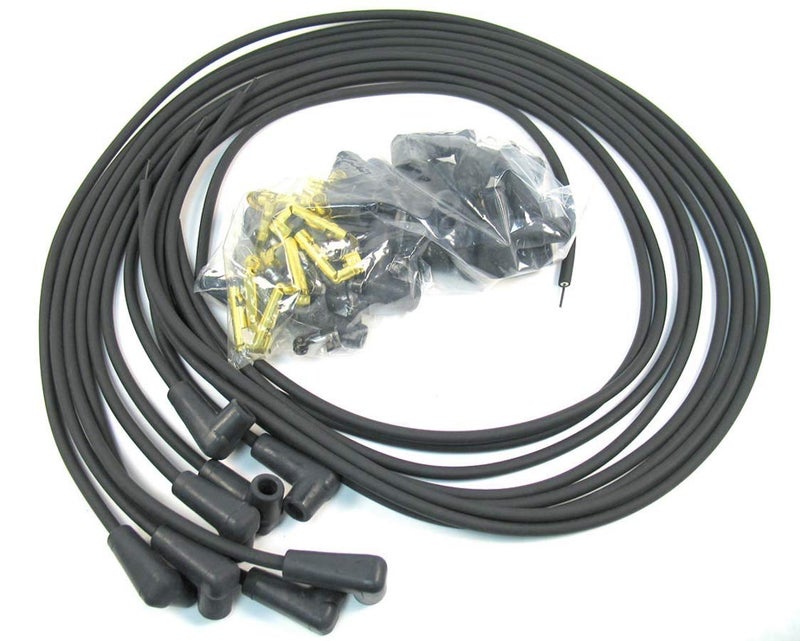 PerTronix 708190 FlameThrower 7mm Spark Plug Wires Set High Performance Universal 90 Degree 8 Cylinder Black