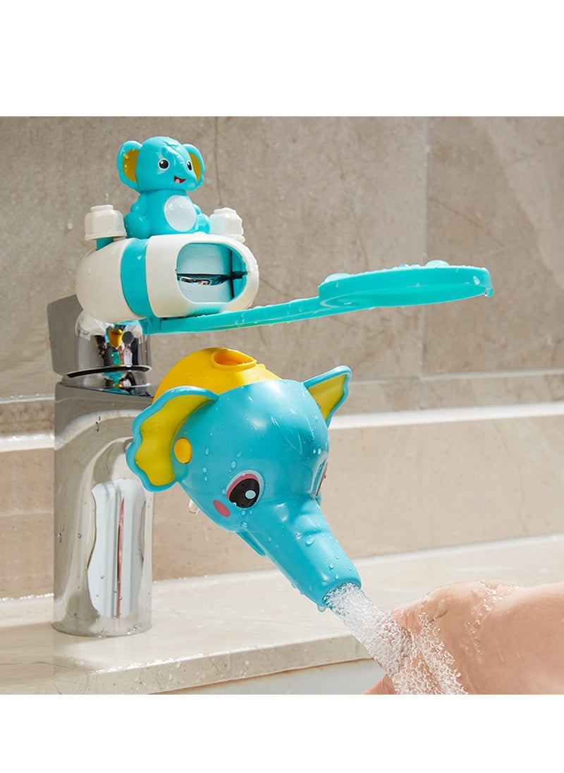 SYOSI - Faucet Extender for Toddlers Elephants Faucet Handle Extender Set ABS Material, Cartoon Faucet Extender for Kids Baby Easy to Use Animal Water Tap Extenders for Toddler Boy Girlb 2 PCS - Image 1