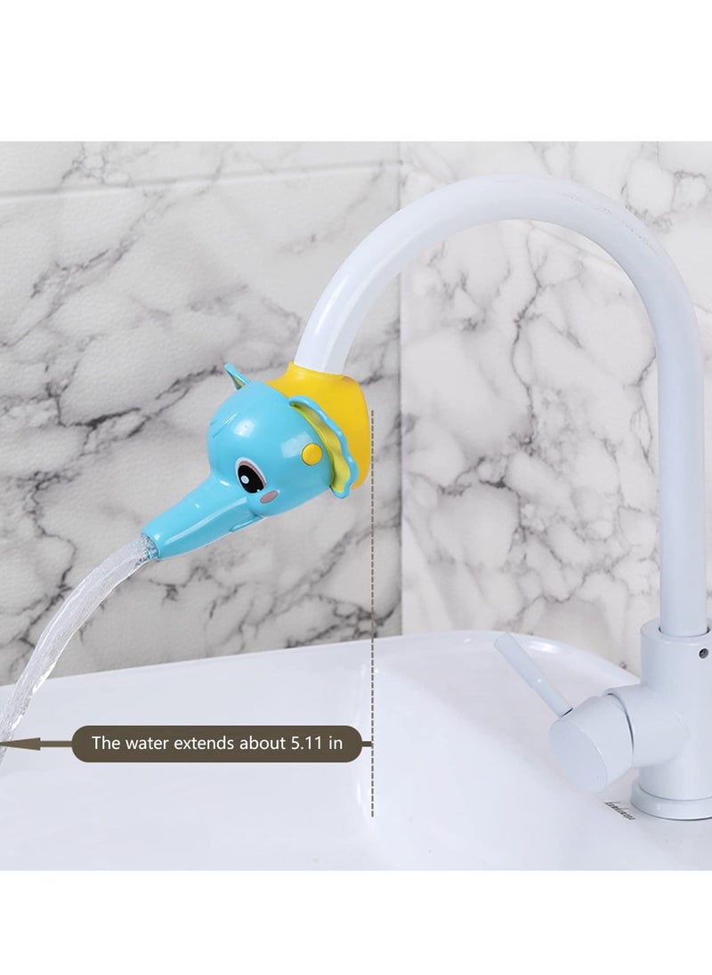 SYOSI - Faucet Extender for Toddlers Elephants Faucet Handle Extender Set ABS Material, Cartoon Faucet Extender for Kids Baby Easy to Use Animal Water Tap Extenders for Toddler Boy Girlb 2 PCS - Image 1