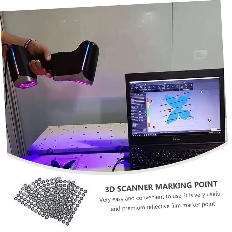 5 Sheets High Reflectivity Reflective Film Marking Points for Reference Dots Easy to Use Tracking Markers Accurate Scanning UV 8cm - Image 4