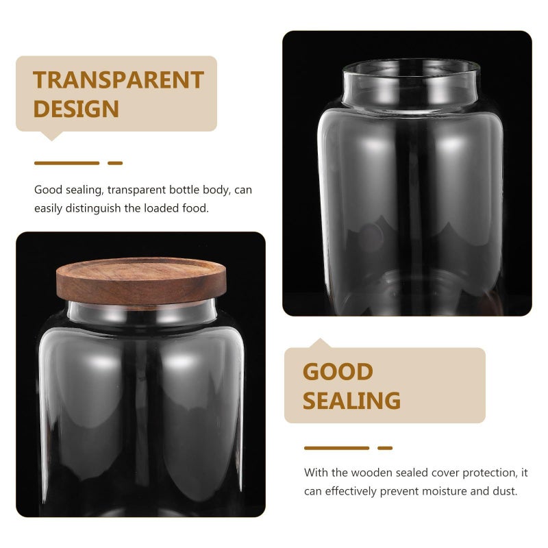 8 Liter Glass Sealed Food Storage Jar with Airtight Lid Large Capacity Grain Tea Canister - Image 4