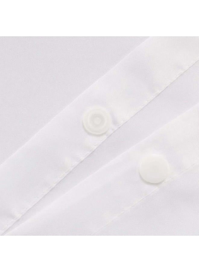 River Dream Snap in Fabric Shower Curtain Liner Replacement - 70" W x 54" H White with Mangnets-Detachable Liner - Image 4