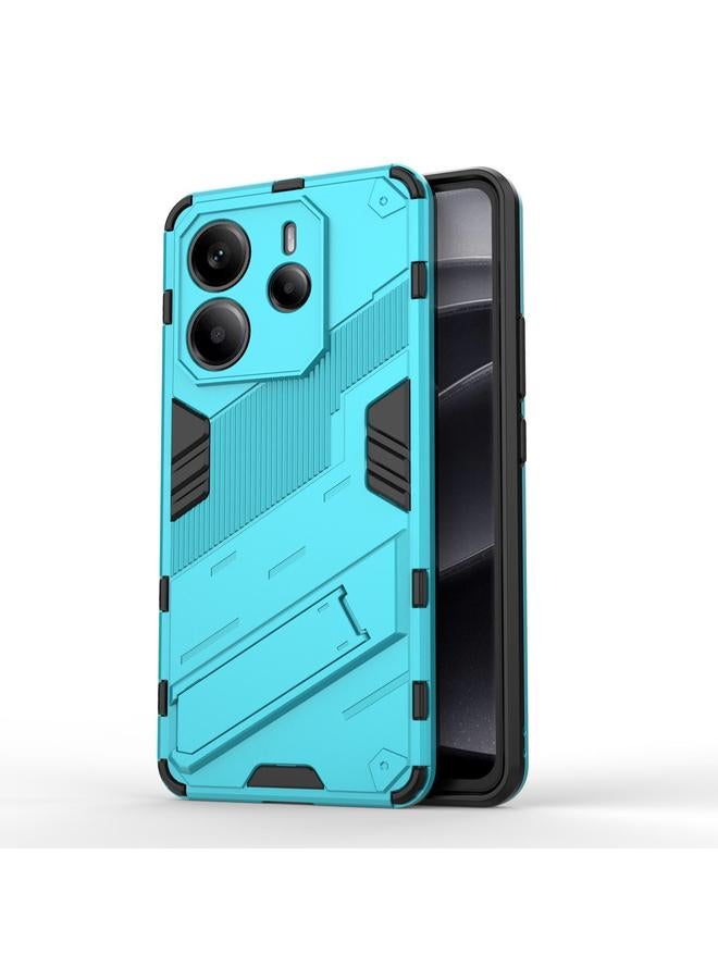 اس-توب جراب لهاتف Redmi Note 14 4G مقاس 163.25 مم من Punk Armor 2 في 1 PC + جراب هاتف TPU مع حامل - Image 1