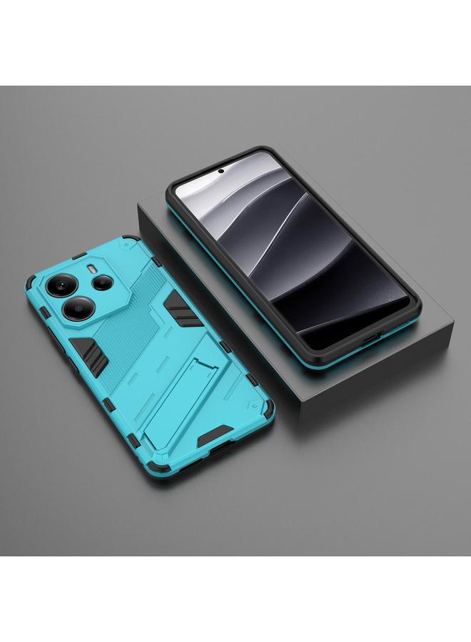 اس-توب جراب لهاتف Redmi Note 14 4G مقاس 163.25 مم من Punk Armor 2 في 1 PC + جراب هاتف TPU مع حامل - Image 2