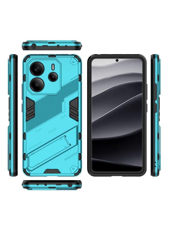 اس-توب جراب لهاتف Redmi Note 14 4G مقاس 163.25 مم من Punk Armor 2 في 1 PC + جراب هاتف TPU مع حامل - Image 3