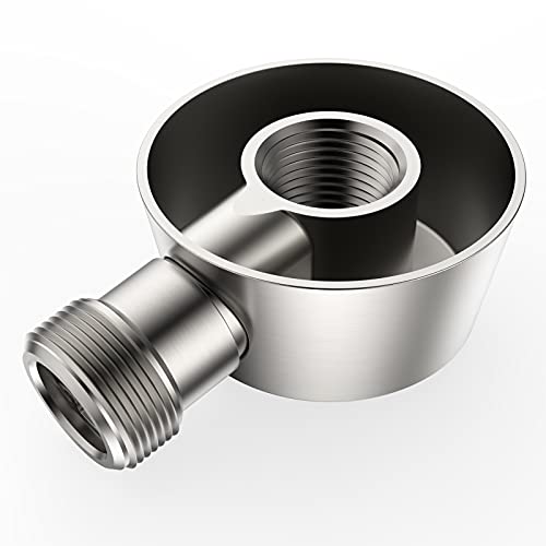 Lavatrum Wall Mounted Supply Elbow, Solid Brass Round Wall Supply Elbow with Check Valve (Brushed Nickel) - Image 3