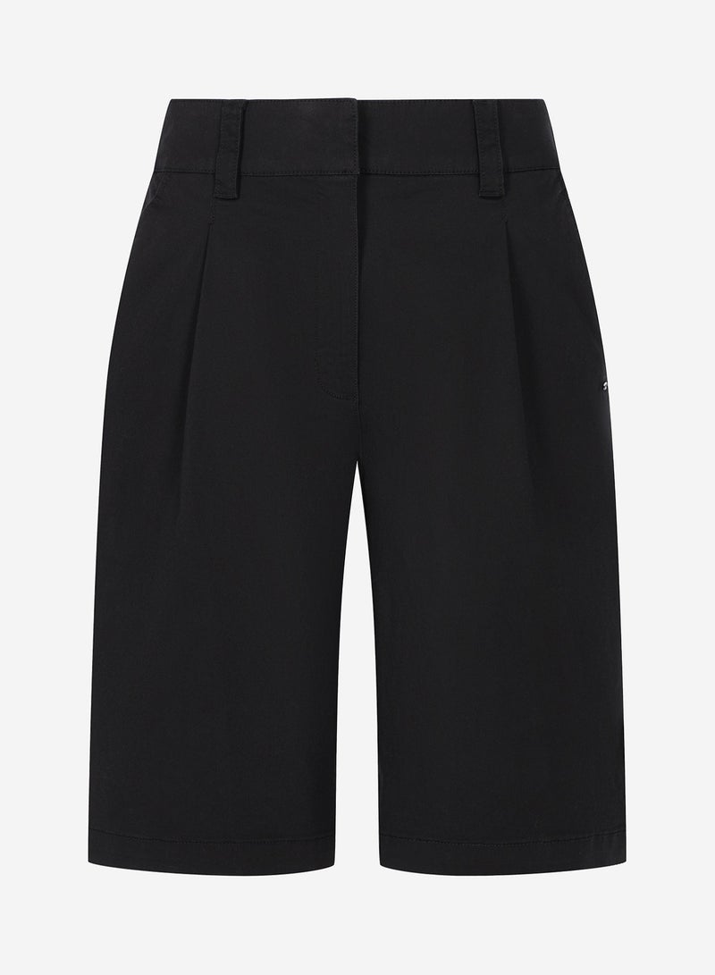 Termit Women's Cotton Shorts, Black, 98% Cotton, 2% Elastane, Comfortable Fit, Breathable Fabric, Ideal for Beach & Active Lifestyle - Image 1