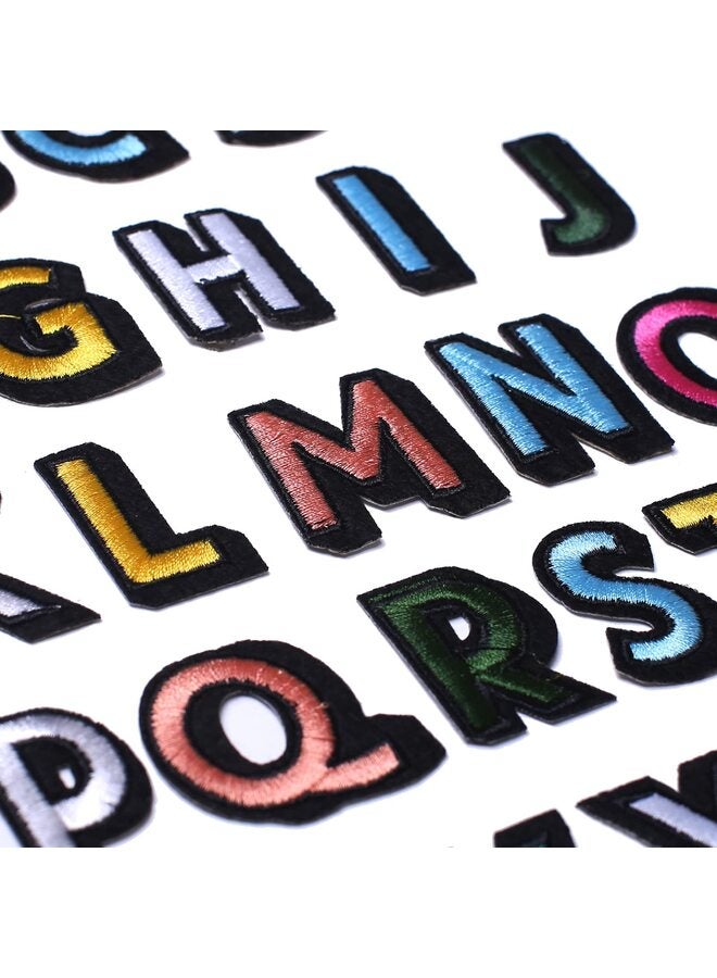 36 PCS Iron on Letters and Numbers Patches, Colorful Letter Patches Alphabet Embroidered Patch A-Z, Numbers 0-9 Applique for Clothes, Dress, Hat, Socks, Jeans, DIY Accessories - Image 3