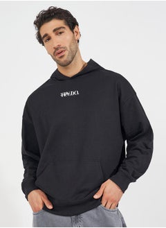 Minimal HD Print Oversized Terry Hoodie