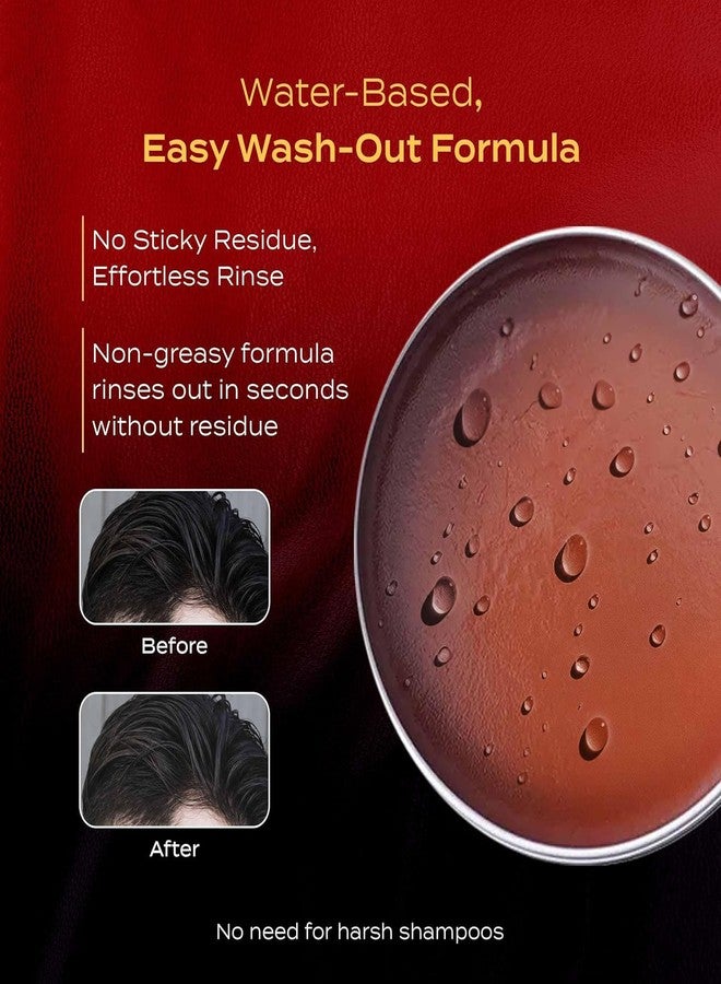 BROSH Far East Hard Pomade, Extra Firm & Humidity-Resistant Water-Based Hair Styling Cream for Men, 1.4 Oz Travel Size - Image 3