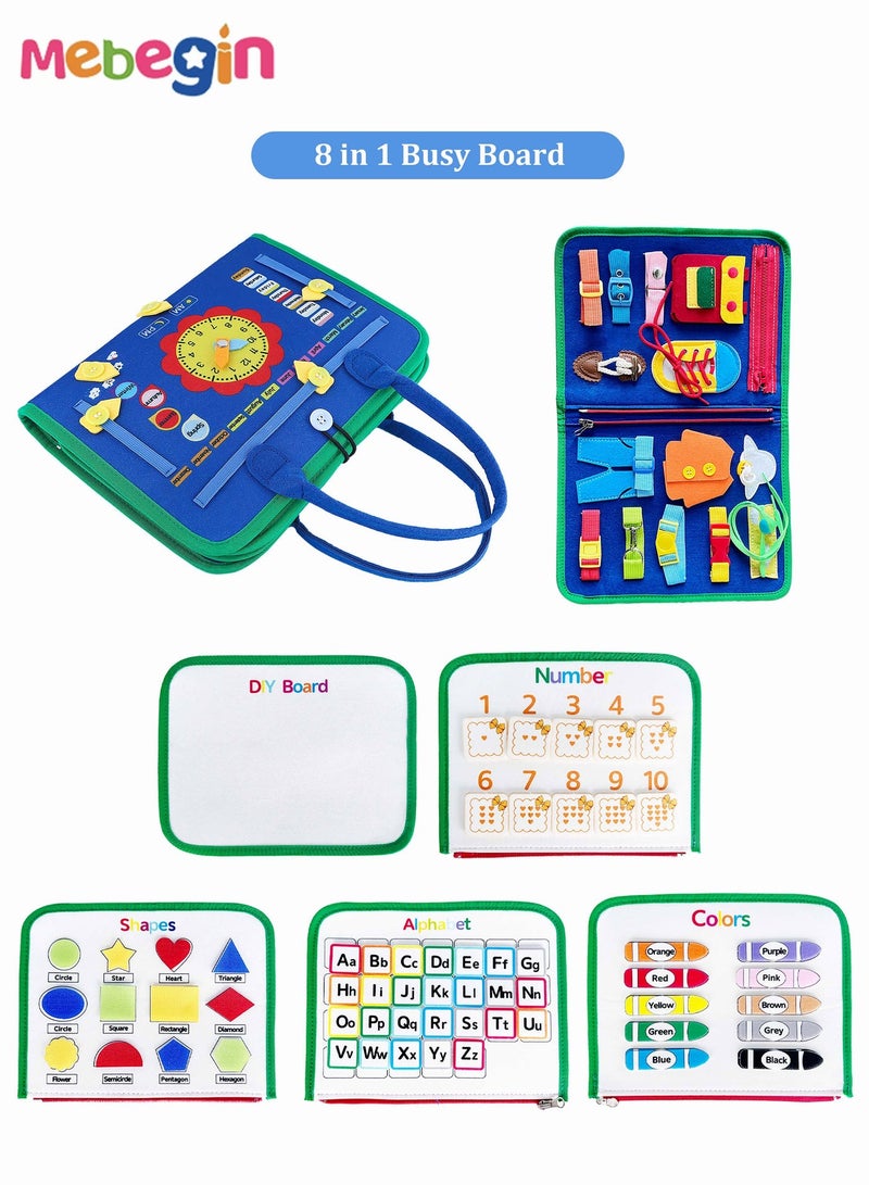 MEBEGIN Busy Board Toys Montessori Toys Sensory Board for Fine Motor Skill Toddler Busy Board Toddler Travel Toys Pre-Kindergarten Toys for Boys and Girls - Image 2