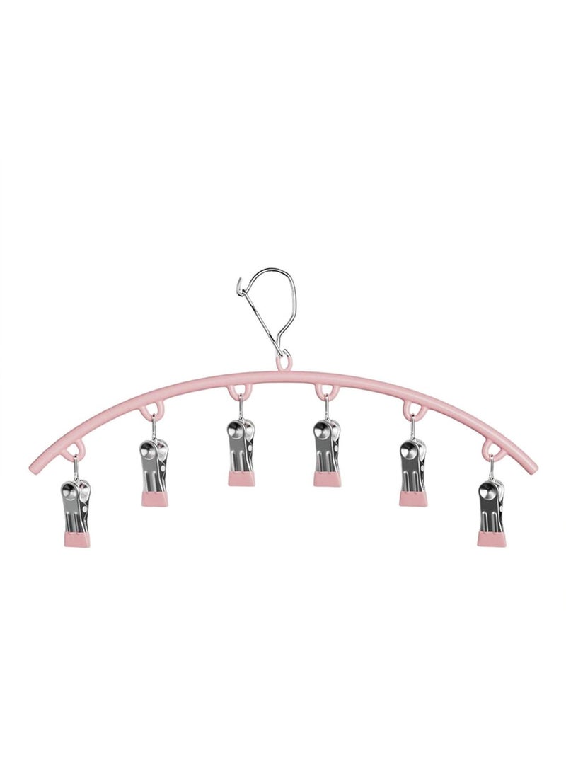 Spaceshoop Clothes Hanger with 10 Clips  Hanger Windproof Durable Laundry Clip Drip Drying Hanger for Drying Tie Scarfs Hats Lingerie - Image 1