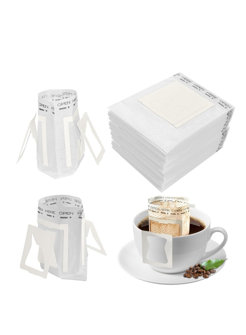 SYOSI 100Pcs Portable Coffee Filter Paper Bag, Disposable Drip Hanging Ear Drip Coffee Bag, Single Serve Coffee Filter Bag Coffee Filter Bag Perfect for Travel Camping Home Office - Image 1