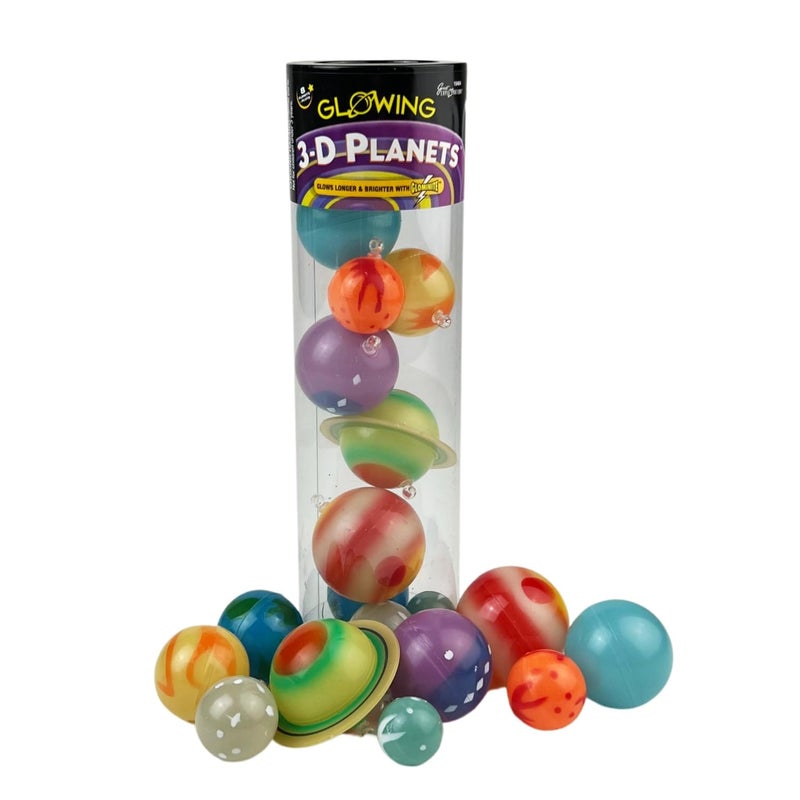 University Games Great Explorations, 3D Glow in the Dark Planets in a Tube, Ages 5 and Up - Image 1