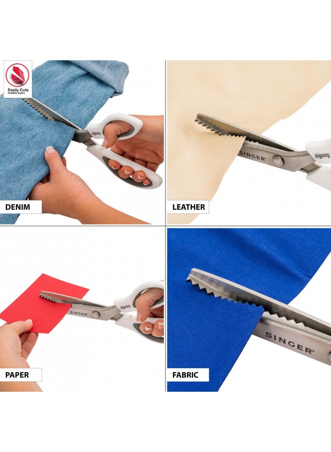SINGER 9" Pinking Shears - Zig Zag Scissors for Fabric - Image 2