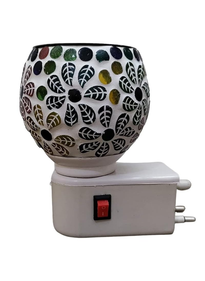 SHREE HANS CREATION SHREE HANS CREATION Ceramic Kapur Dani Electrical Camphor DiffuserHome Fragrance Aroma Glass Kapoor Dani Essential Oil Diffuser Burner Night Lamp2052Lovy  - Image 1
