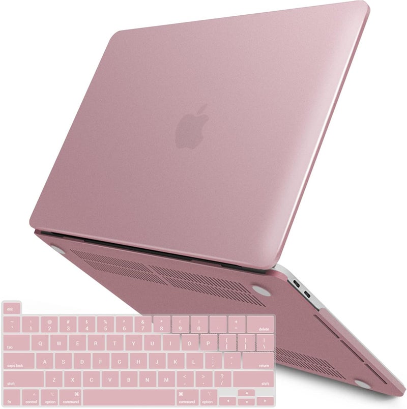 I Benzer Compatible with 2025 2024 M2 MacBook Pro 13 Inch Case 2025-2016 M1 A2338 A2289 A2251 A2159 A1989 A1706 A1708, Hard Shell Case & Keyboard Cover for Mac Pro 13, Rose Gold, T13MPK+1C - Image 1