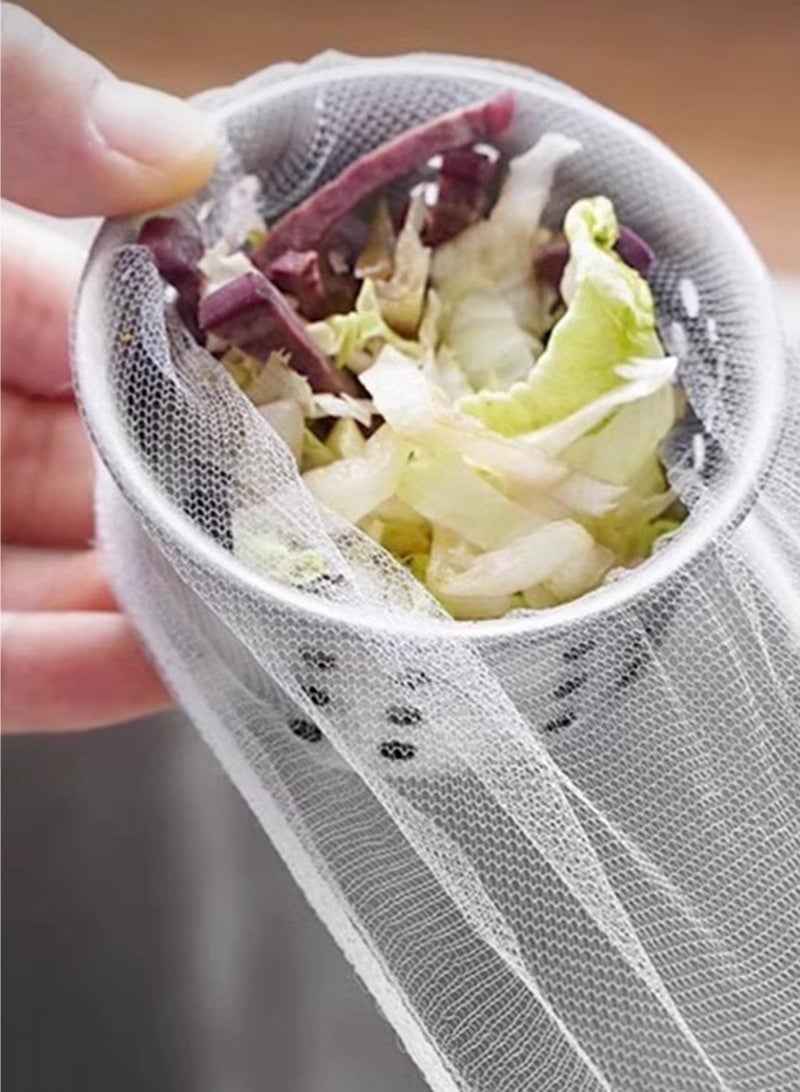 500PCS Disposable Mesh Sink Strainer Bags, Kitchen Sink Strainer Filter Mesh Bag Anti Clogging Elastic Kitchen Sink Strainer Mesh Trash Bag, Fits Most Sizes of Sink Strainer - Image 2