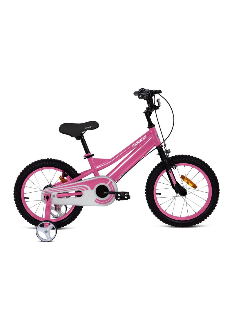 موجو دراجة Rayon Junior للأطفال مقاس 12 بوصة | حجم العجلة 12 بوصة | مقعد قابل للتعديل | مُجمَّعة بالكامل بنسبة 100% | للأطفال | لون وردي - Image 1