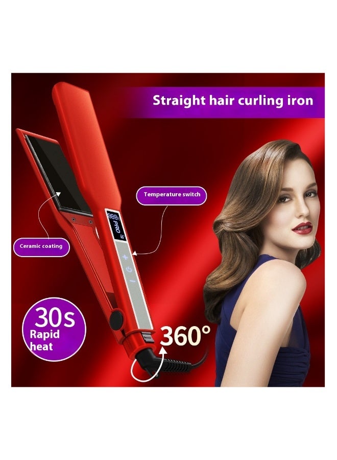 Beauenty Electric splint hair salon curling straight dry and wet LCD touch screen high temperature hair straightener styling hair straightener - Image 2
