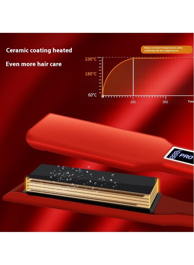 Beauenty Electric splint hair salon curling straight dry and wet LCD touch screen high temperature hair straightener styling hair straightener - Image 3