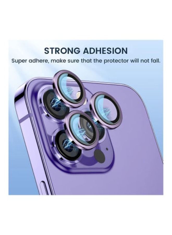 ACLIX For iPhone 14 Pro Max/iPhone 14 Pro Camera Lens Protector, Anti Scratch HD Tempered Metal Glass Camera Screen Protector Shockproof Cover Film [Show Original Camera], Deep Purple - Image 5