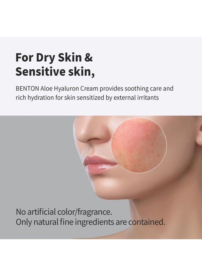 BENTON Aloe Hyaluron Cream 50g (1.76 oz.) - Aloe Leaf Water & Hyaluronic Acid Contained Soothing and Moisturizing Facial Cream, for Dryness and Itchy Senstivie Skin - Image 2