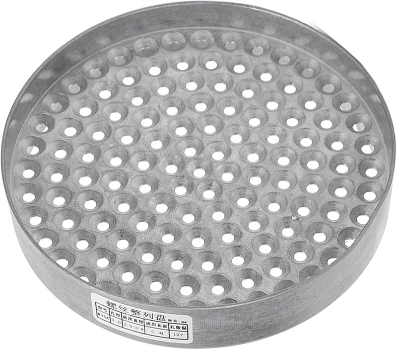 Zinc Alloy Screw Organizer Tray with 127pcs 3 5mm V Shaped Holes for Screw Collection - Image 4