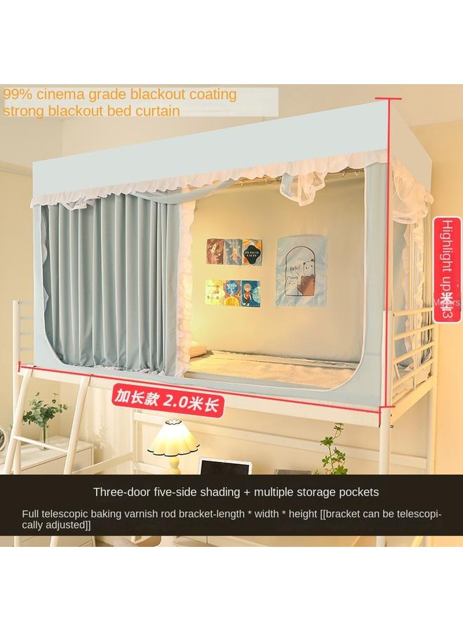 Bluejw Commercial Student Dormitory Mosquito Net 90x 200 Extended Telescopic Bed Curtain Curtain Integrated Shading Upper And Lower Bunk - Image 2
