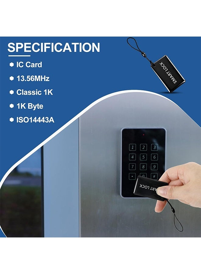 20 Pcs Smart IC Cards for Smart Door Lock, 13.56MHz RFID Keyless Entry Smart Cards for Door Lock, Compatible with Tuya Smart Life and TTLock - Image 2