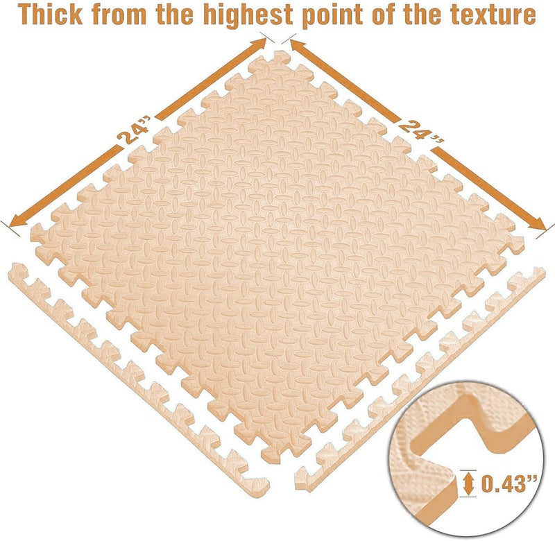 SIGNATRON 1Pc - 4Sq Ft - Puzzle Flooring || Kids Interlocking Play mat || Shop Floor Mat || Kitchen Floor Mat || Pet Mat ||12 MM Thick - Image 3