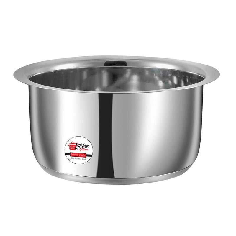 KITCHEN CLUE Stainless Steel Tope 1200 ML for Kitchen I Induction Base Cookware with Flat Bottom I Pot Pan Combo Set I Ideal for Boiling Milk - Image 1