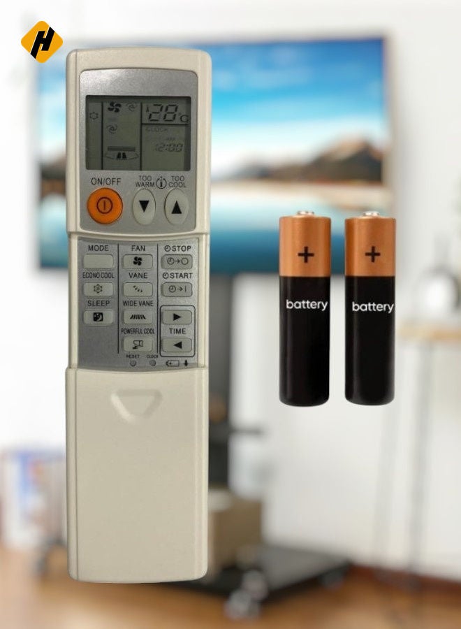 HuHa AC Remote No. 56A (No Backlight), Compatible/Replacement for Mitsubishi AC Remote Control – Exact Match for Mitsubishi Air Conditioners – Reliable, Simple Control, Battery Included - Image 2