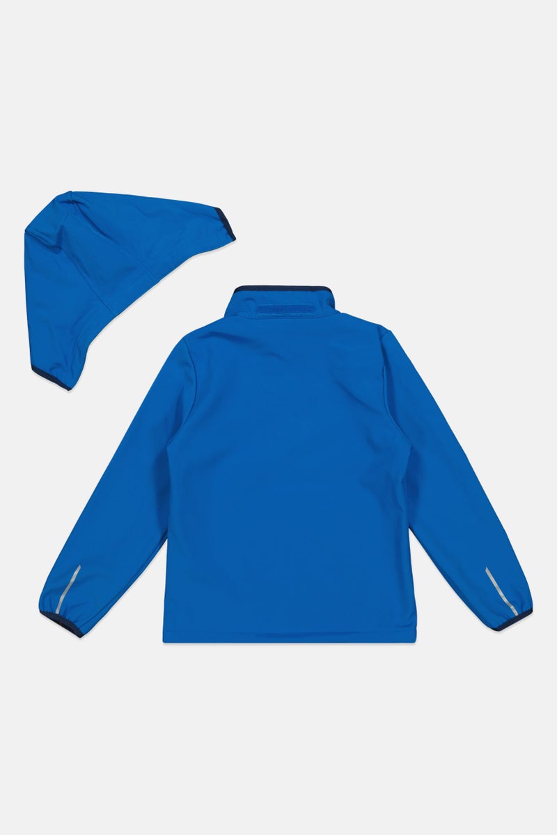 NAME IT Toddlers Boy Plain Soft Shell Jacket, Blue - Image 2