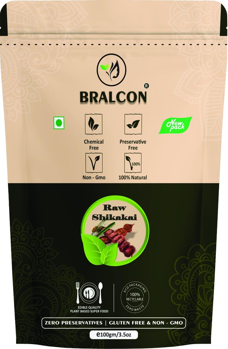 BRALCON Raw Shikakai (100g) | Whole Dried Acacia Concinna | 100% Pure & Natural Sabut Fruit for Hair Wash | Traditional Cleansing Pods in Pure Form - Image 2